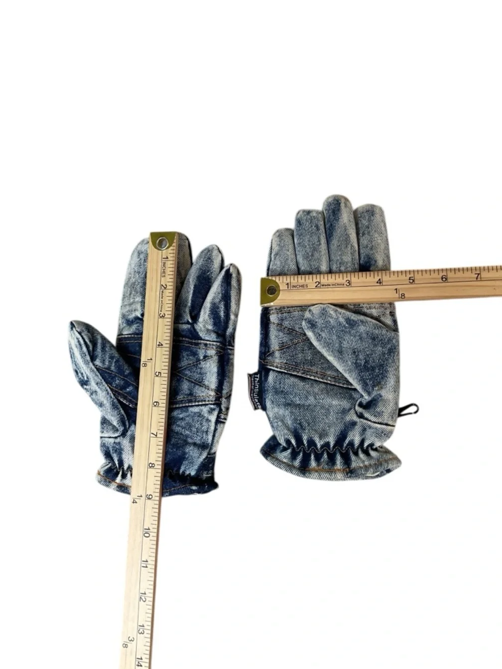 Spalding Denim Thinsulate Insulated Gloves Blue Jean Workwear Winter Gloves